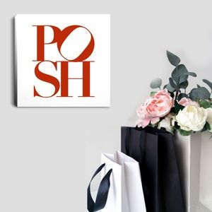 Posh love wall hanging art print canvas sign decor